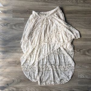 High-Low Lace Skirt